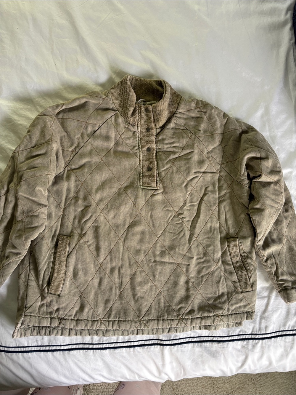 Grey Quilted Pullover
